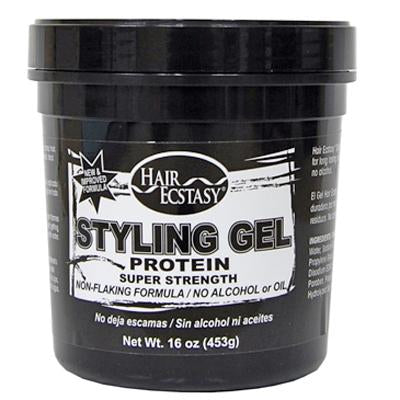 Hair Ecstasy Styling Gel 16oz Protein Super Strength (CS/12