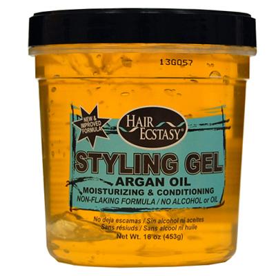 Hair Ecstasy Styling Gel 16oz Argan Oil(CS/12)