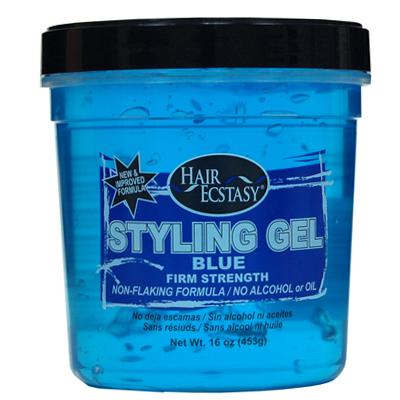 Hair Ecstasy Styling Gel 16oz Blue Firm Strength(CS/12)