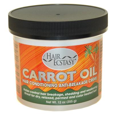 Hair Ecstasy Carrot Oil Hair Cond.Anti-Breakage Creme 12oz