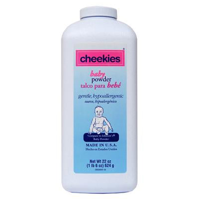 Cheekies Baby Powder 22 oz Pure Corn Starch (CS/12)