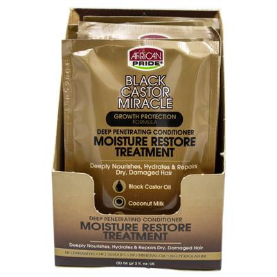 African Pride Black Castor 2 oz Moisture Treat Packette (DL/