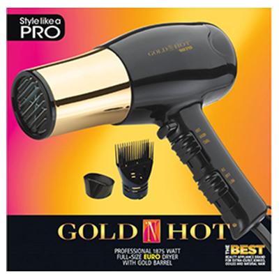 Gold N Hot Dryer 1875W Euro Gold Barrel
