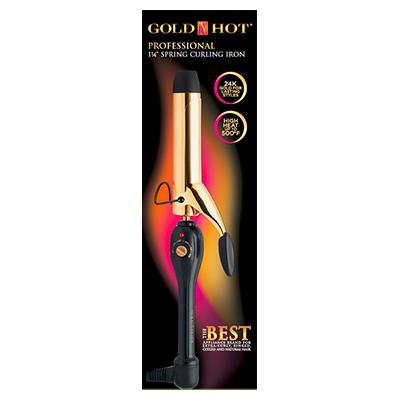 Gold N Hot 24K Gold Spring Curling Iron 1 1/4"