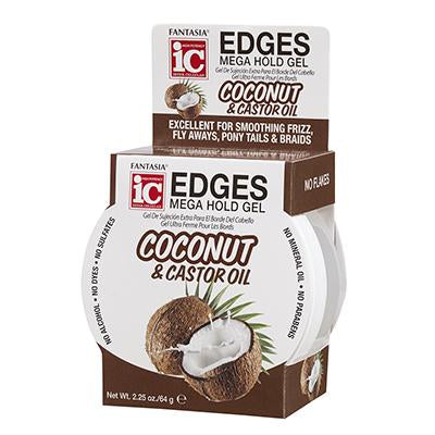 I.C. Coconut & Castor Oil Edges Gel 2.25 oz Mega Hold (CS/6)