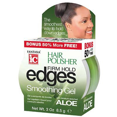 I.C. Hair Polisher 3 oz Edges Smoothing Gel Aloe Firm Hold