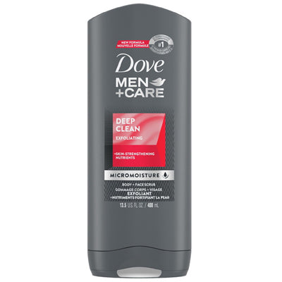 DOVE MEN+ CARE BODY WASH 13.5oz CHARCOAL & CLAY (CS/6)