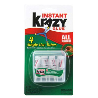 Krazy Glue Single Use 4Ct Tubes .017oz.5Grms(DL/12)(Kg58248S
