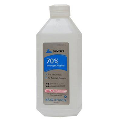 Swan 70% Isopropyl Alcohol 16oz White (CS/12)