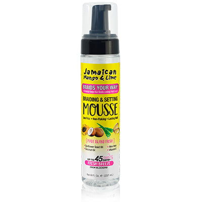 JAMAICAN MANGO & LIME BRAIDS   YOUR WAY 8oz MOUSSE (CS/6)