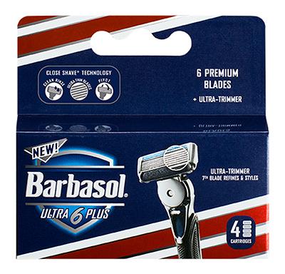 Barbasol Ultra 6 Plus System 4 Blade Refill (DL/6)