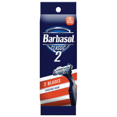 BARBASOL CLASSIC 2 PIVOT RAZOR 10 CT (DL/3)