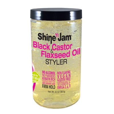 Ampro Shine N Jam Castor Oil & Flaxseed Oil Gel 32 oz