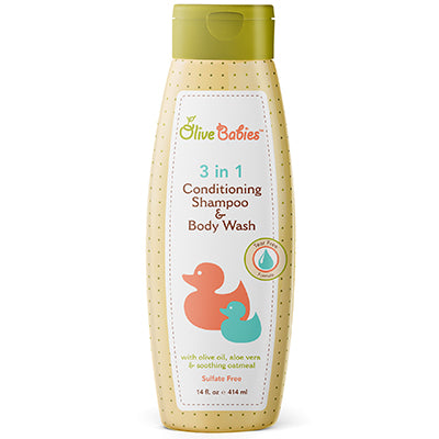 Olive Babies 3 In 1 Shampoo And Body Wash 14 oz (CS/6)