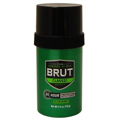 Brut Round Solid 2.5 oz Deod.