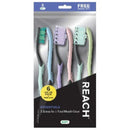 REACH ESSENTIALS TOOTHBRUSH W/CAP 6 CT SOFT (DL/4)