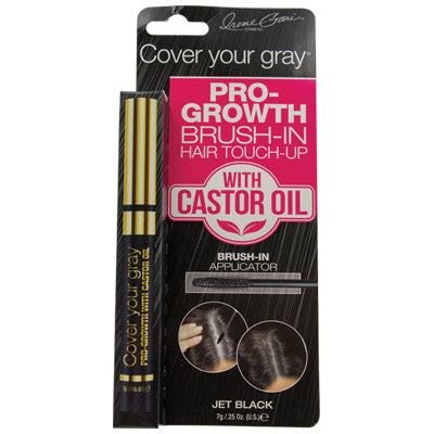 COVER YOUR GRAY HAIR TOUCH-UP  PRO GROWTH .25oz JET BLACK DL/6