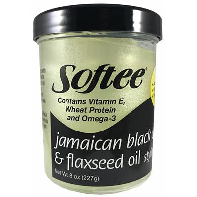Softee Jamaican Black Castor & Flaxseed Oil 8oz Gel (CS/6)