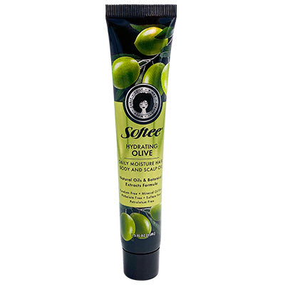 SOFTEE HAIR BODY & SCALP OIL TUBE 1.5oz HYDRATING OLIVE