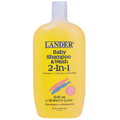 Lander Baby Shampoo & Wash 15oz 2 In 1 (CS/12)