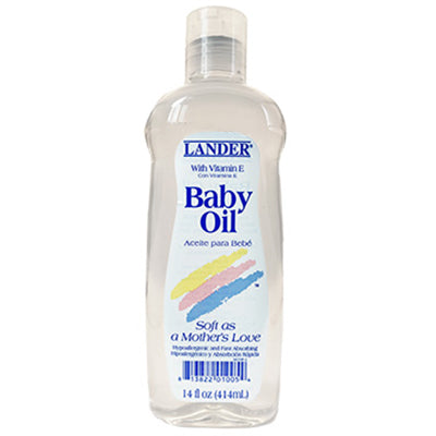 Lander Baby Oil 14oz W/Vitamin E (CS/12)