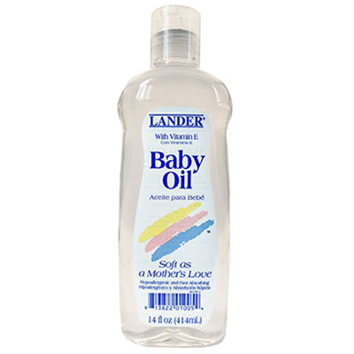 Lander Baby Oil 14oz W/Vitamin E (CS/12)