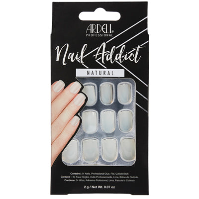 ARDELL NAIL ADDICT SET NATURAL  (DL/3) NATURAL SQUARED*