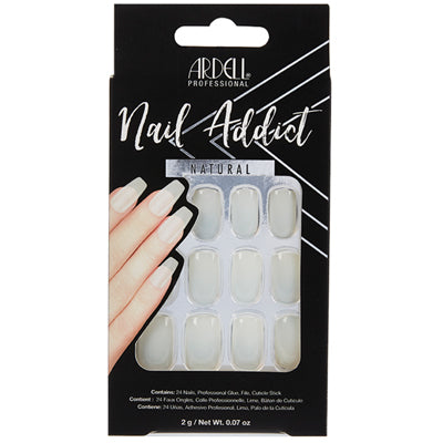 ARDELL NAIL ADDICT SET NATURAL  (DL/3) NATURAL LONG*