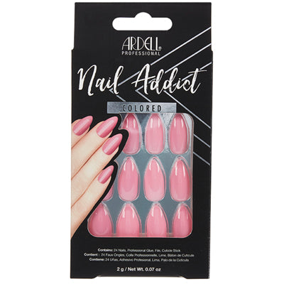 ARDELL NAIL ADDICT SET COLORED  (DL/3) LUSCIOUS PINK*