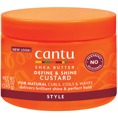 CANTU SHEA BUTTER NATURAL HAIR DEFINE & SHINE CUSTARD 12oz