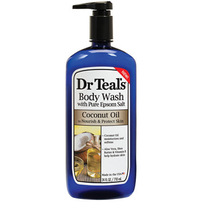 DR. TEAL'S BODY WASH 24 OZ COCONUT OIL (CS/4)