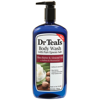DR. TEAL'S BODY WASH 24 OZ SHEA BUTTER & ALMOND OIL (CS/4)