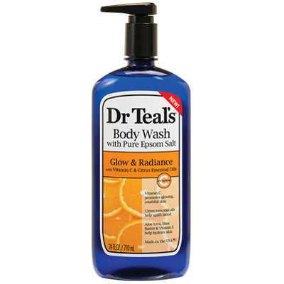 DR. TEAL'S BODY WASH 24 OZ GLOW & RADIANCE (CS/4)