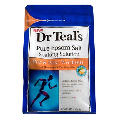 Dr. Teal'S Epsom Salt 3 Lbs Pre/Post Workout Soak (CS/4)