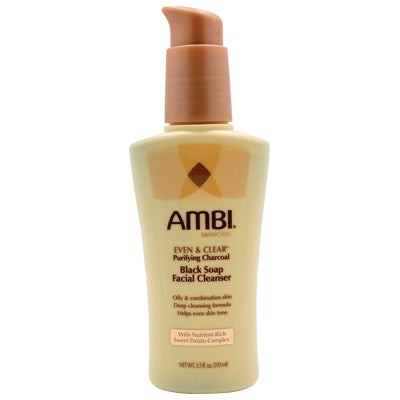 AMBI EVEN & CLEAR FACIAL       CLEANSER 3.5oz BLACK SOAP