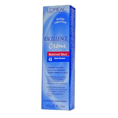 L'Oreal Excellence Prof.Creme Resistant Grey 4X Drk Brown