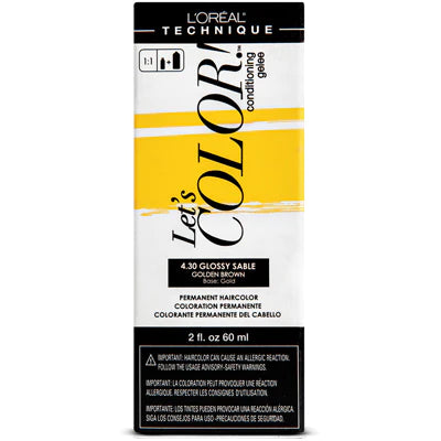 L'OREAL LET'S COLOR PERMANENT  4.30 GLOSSY SABLE