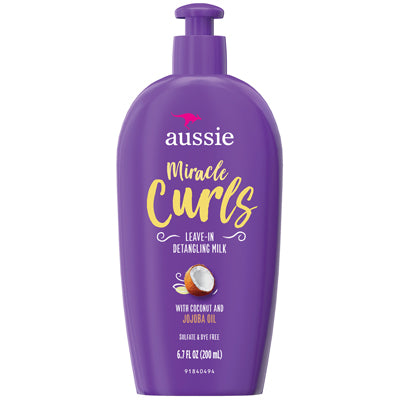 AUSSIE MIRACLE CURLS LEAVE IN DETANGLING MILK 6.7oz