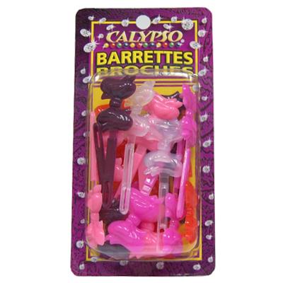 Calypso Hair Barrettes - Pink Polished Assorted