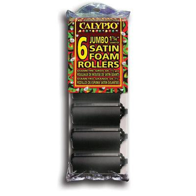 Calypso Rollers - Black Satin Foam - Jumbo (DL/6)
