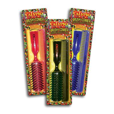 Calypso Comb - Comb & Brush Set Assorted Colors (DL/6)