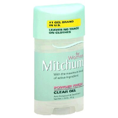 Mitchum Women Clear Gel 2.25 oz Powder Fresh