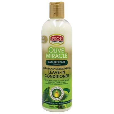 African Pride Olive Miracle Leave-In Cond 12oz Bottle