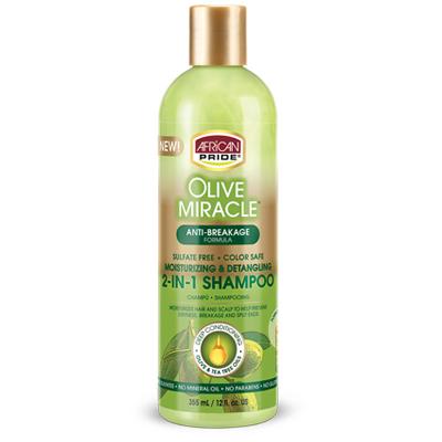 African Pride Olive Miracle Shampoo 12 oz 2-In-1