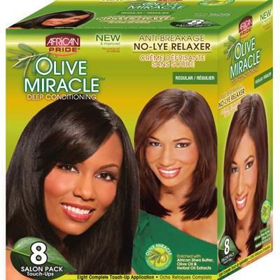 African Pride Olive Miracle Kit No-Lye Regular (8 Ap) CS/4
