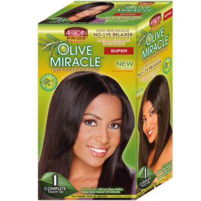 African Pride Olive Miracle Kit No-Lye Super (1 Ap) Touch Up