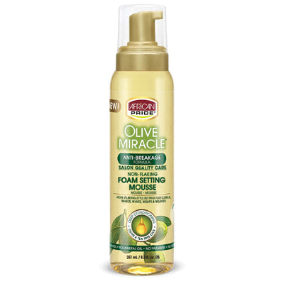 AFRICAN PRIDE OLIVE MIRACLE FOAM SETTING MOUSSE 8.5oz(CS/6)