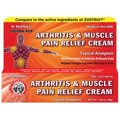 Dr.Sheffield'S Arthritis&Muscle Cream 1.5 oz (CS/24) (Zostri