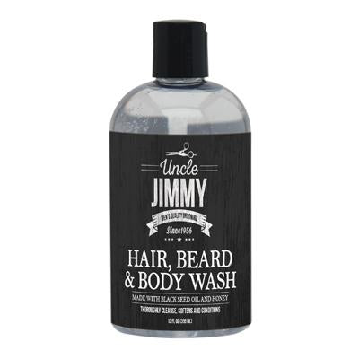 Uncle Jimmy Mens Hair Beard & Body Wash 12 oz (CS/6)