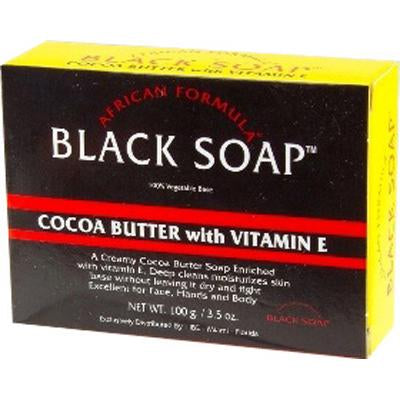 African Formula Black Soap 3.5 oz Cocoa Butter W/Vit.E.